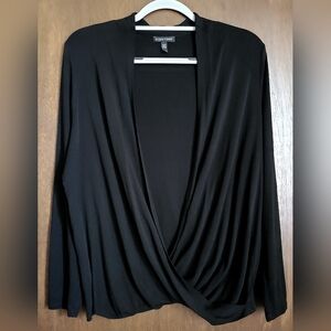 EUC Eileen Fisher 100% Silk Faux Wrap Blouse 🖤